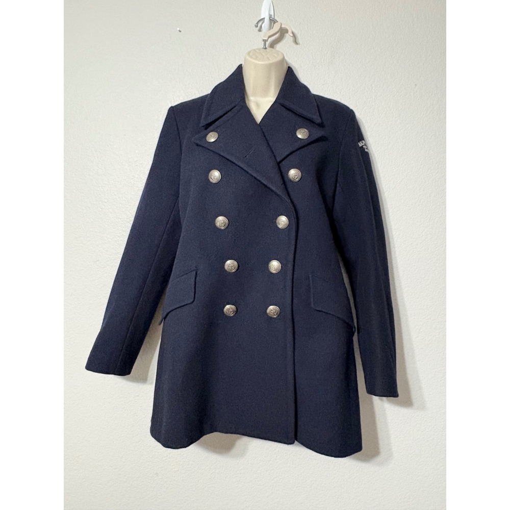VTG
Ralph Lauren Polo Jeans
Co Navy Wool Peacoat Small
USA Silver Anchor Buttons